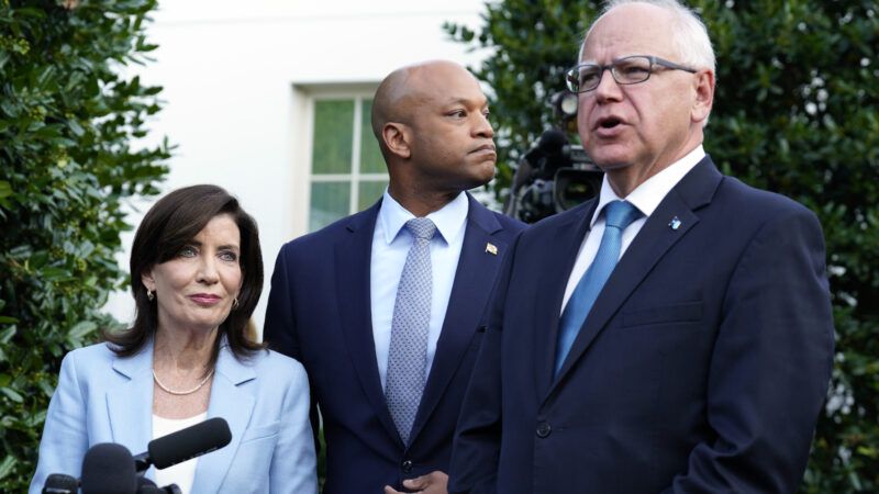 Governors Kathy Hochul of New York, Wes Moore of Maryland, and Tim Walz of Minnesota Governors Kathy Hochul of New York, Wes Moore of Maryland, and Tim Walz of Minnesota | Yuri Gripas - Pool via CNP/CNP / Polaris/Newscom